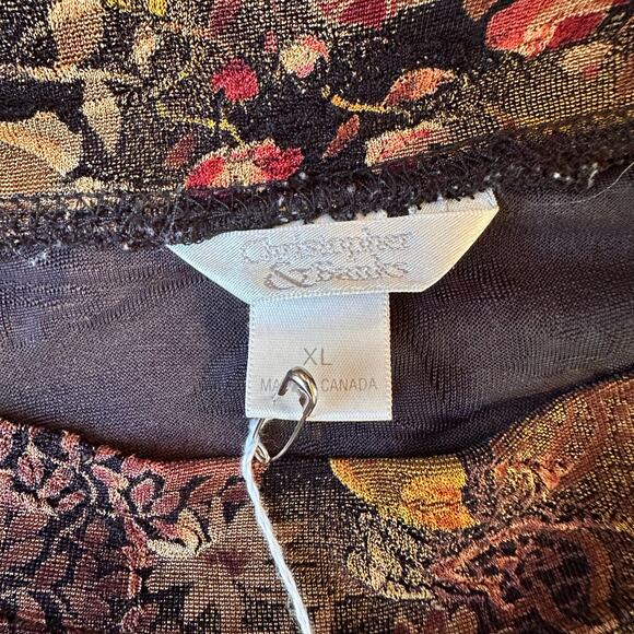 Vintage Y2K Fall Floral Top XL - Picture 5 of 5